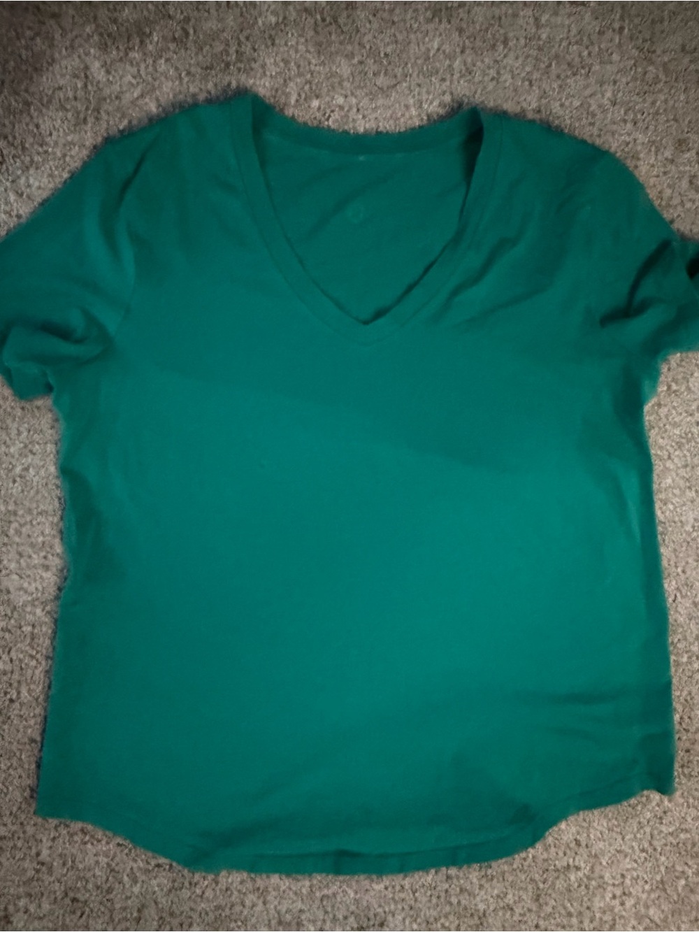 lululemon athletica Women's V-Neck Tee in Teal Green